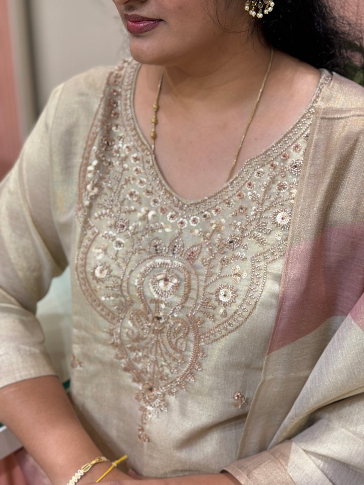 Pure Tissue Collection | Neck Handwork &amp; Beautiful Dupatta | R148