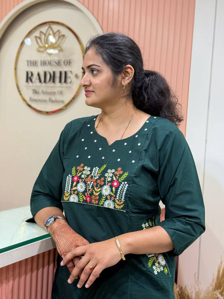 Cotton 2 Pc Kurta Set – Embroidered Collection | R137
