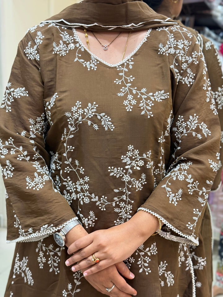 S Mul Chanderi with Embroidery work| R138