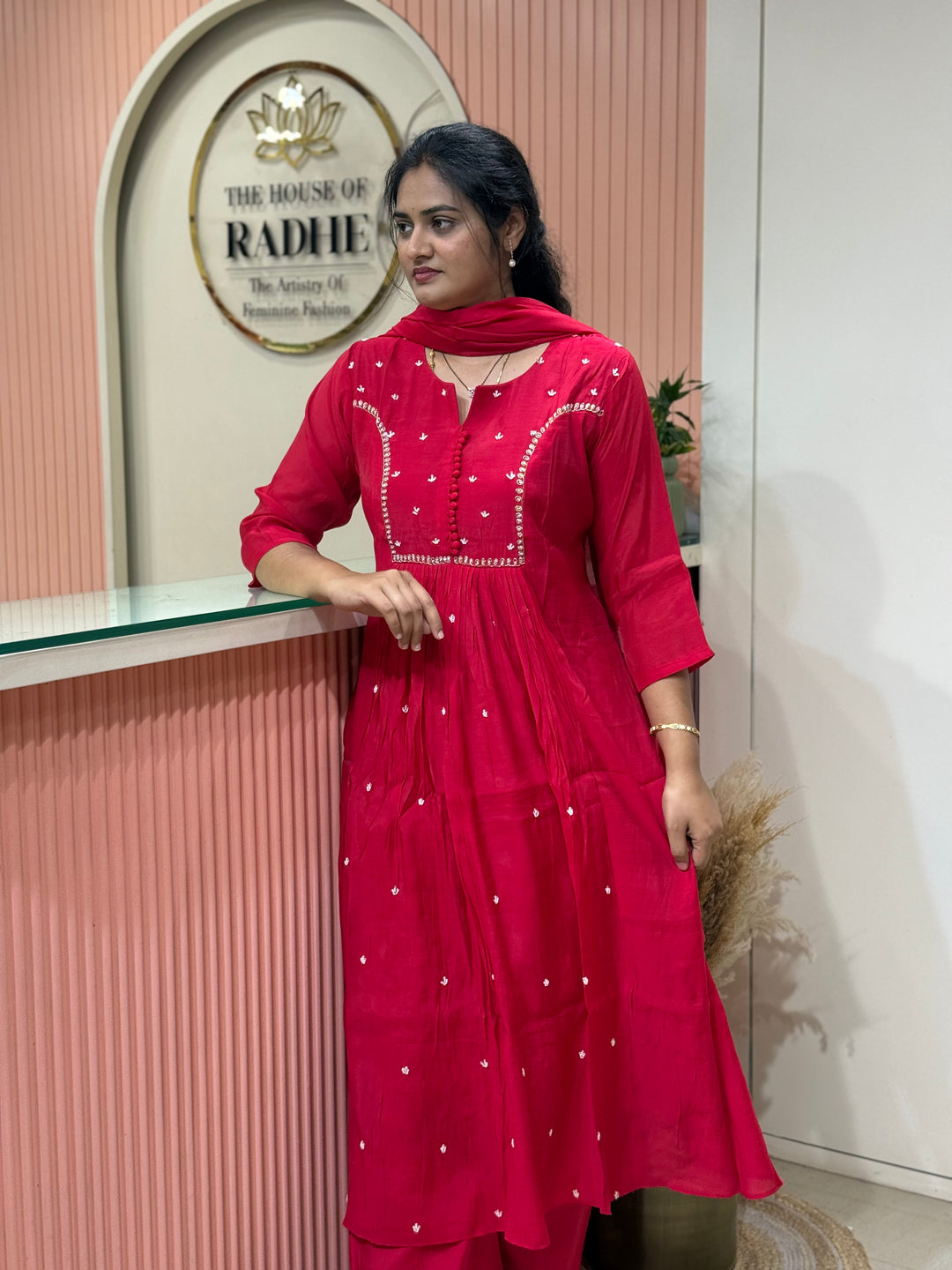 Pure Mul Chanderi Collection with Handwork ( Cotton Lining) | R229