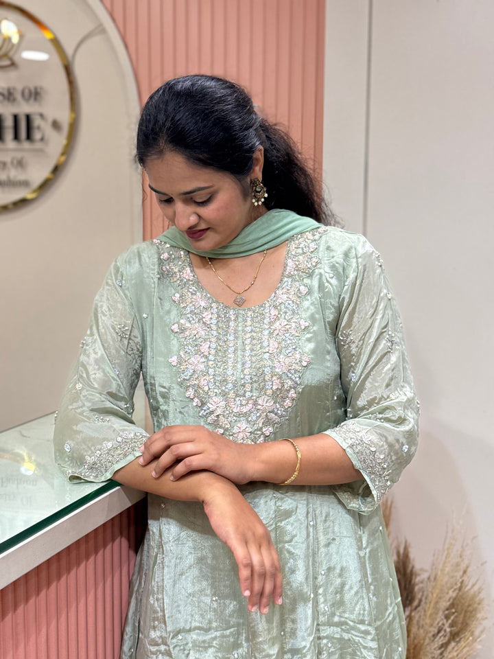 Pure Chinon Handwork Collection Party Wear | R117