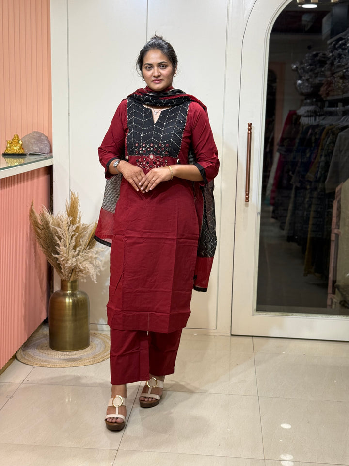 Pure Cotton 3 Pcs Set Collection with Ikkat print | R180