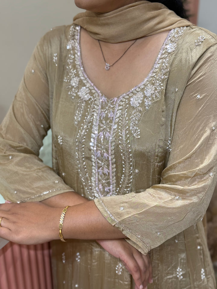 Pure Chinon Festive Collection | Full Handwork, Sequin &amp; Cut Dana | R177