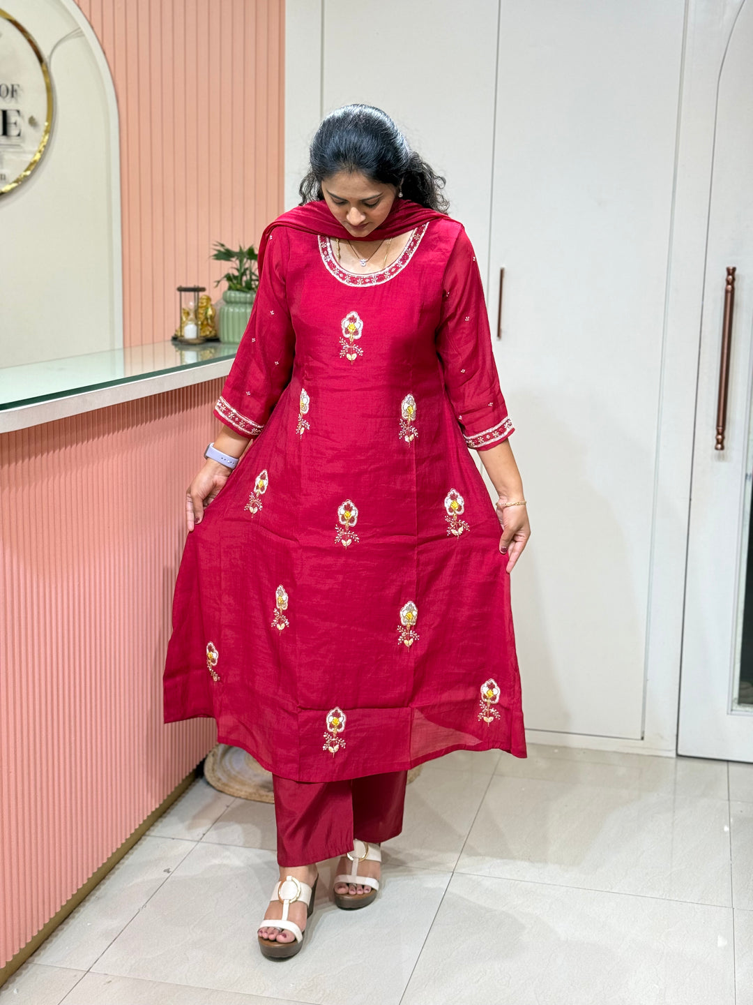 Mul Chanderi Collection with Cut Dana work | R206
