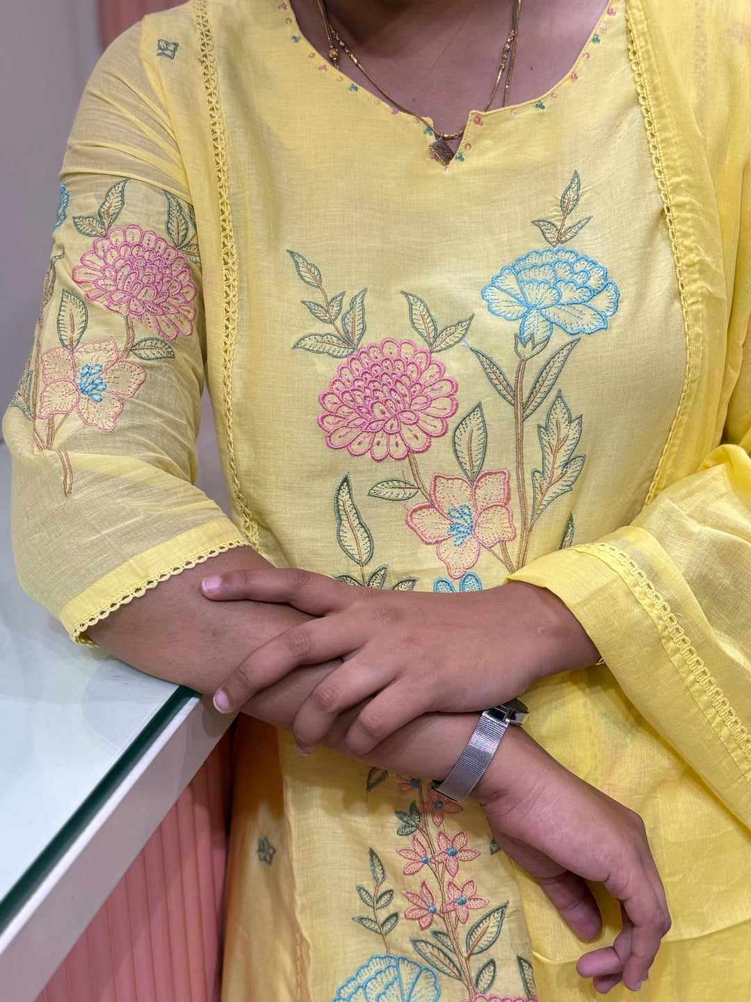 Mul Cotton Collection with Embroidery work (Cotton Lining)| R181