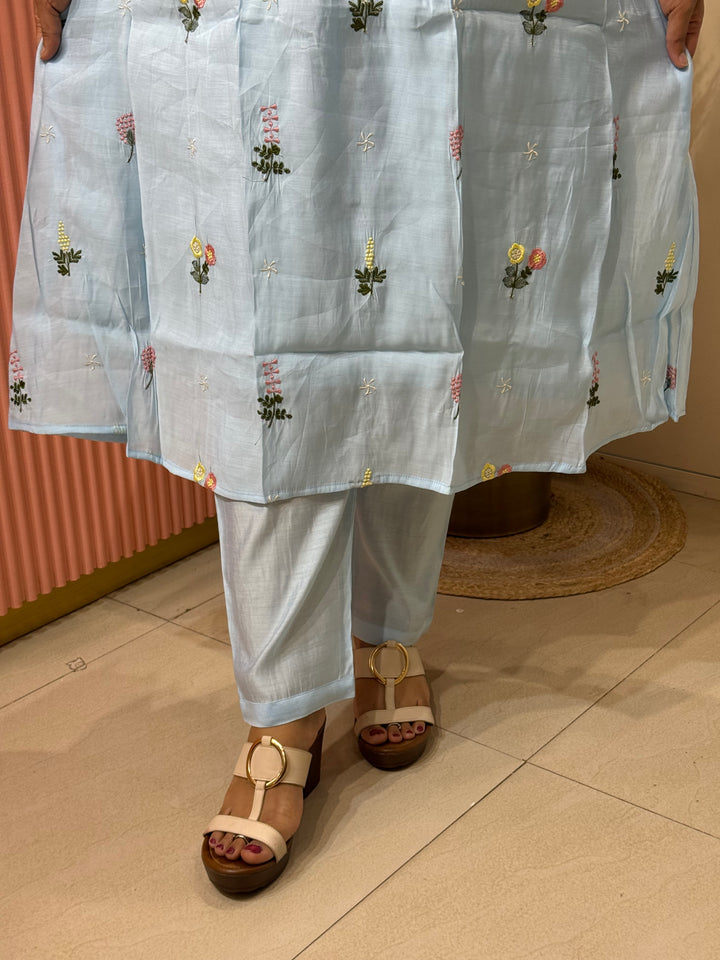 Mul Chanderi Collection With Embroidery Work | R179