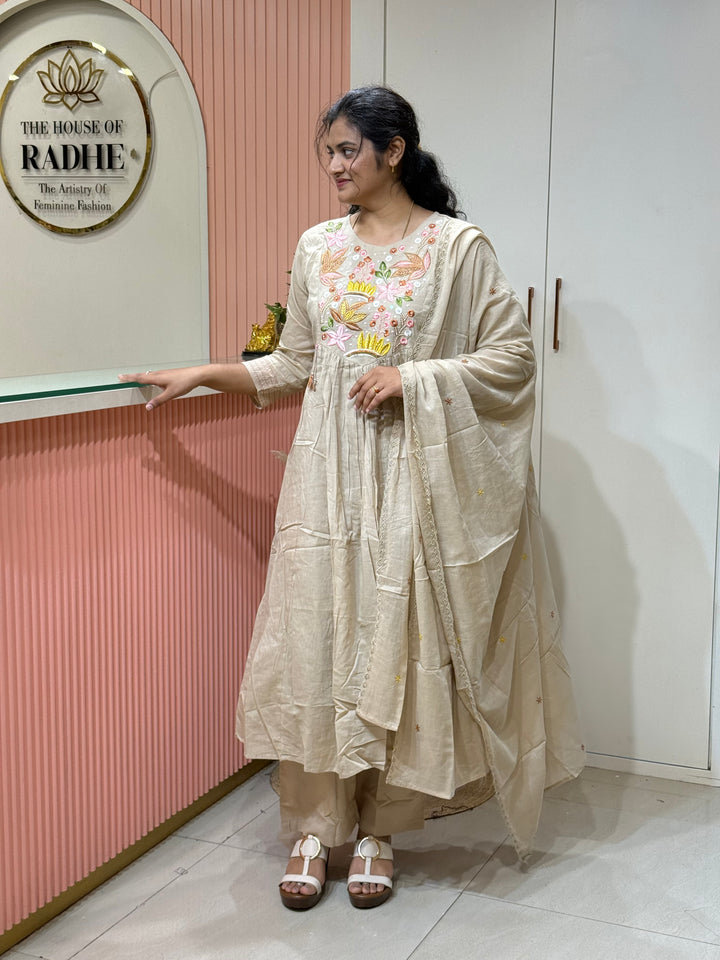 Pure Mul Cotton Embroidered Collection with Cotton Lining | R190