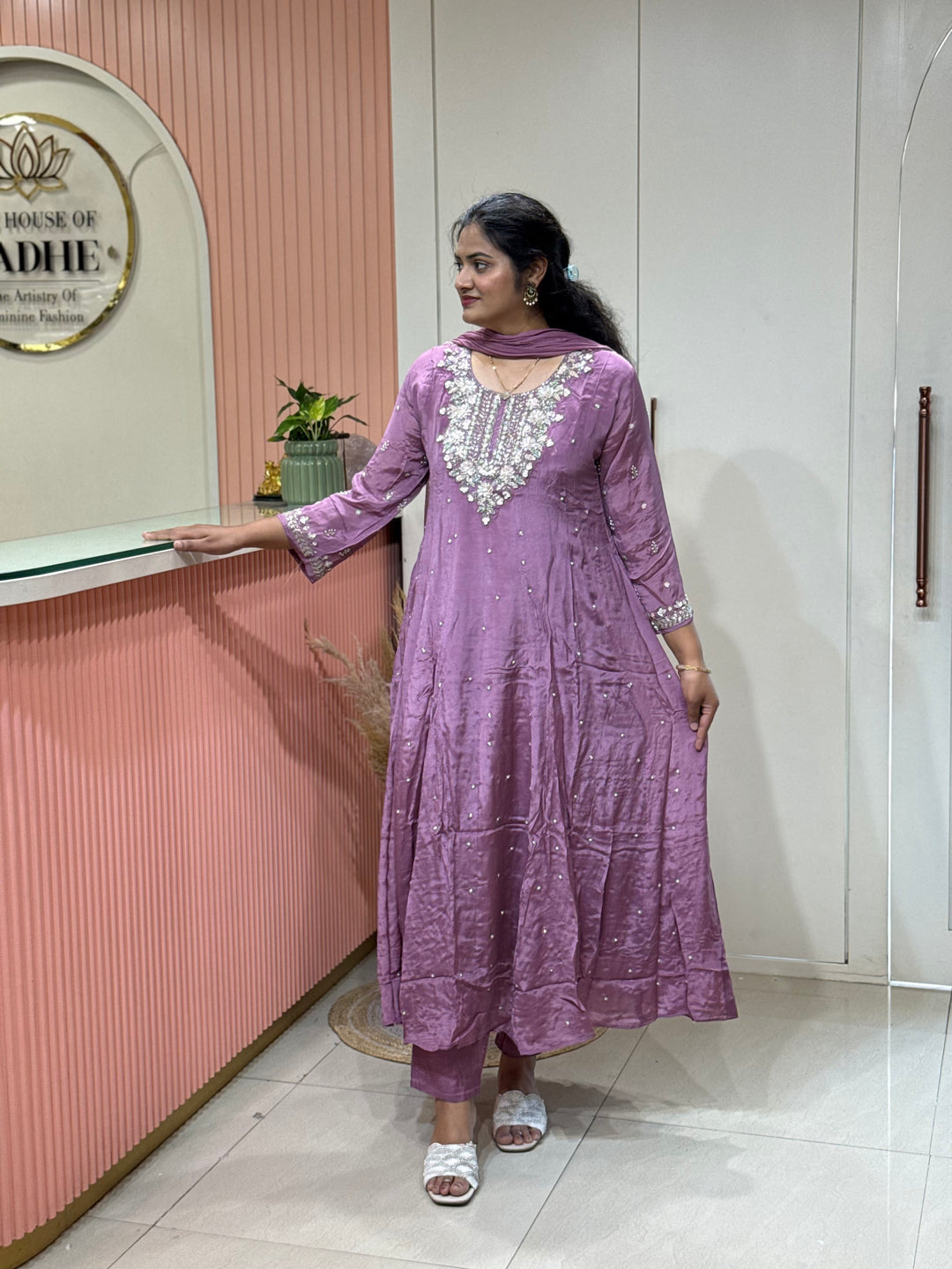 Pure Chinon Handwork Collection Party Wear | R117