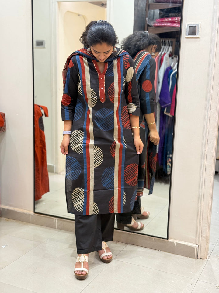 Trending Cotton 3 Pcs Kurta Set for Women Summer Collection |RADHE99