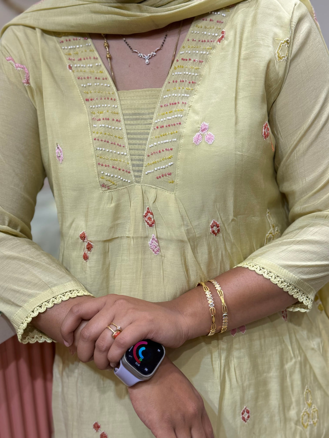 Mul Chanderi Collection with Embroidery work (Cotton Lining)| R204
