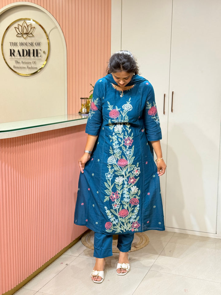 Mul Cotton Collection with Embroidery work (Cotton Lining)| R181