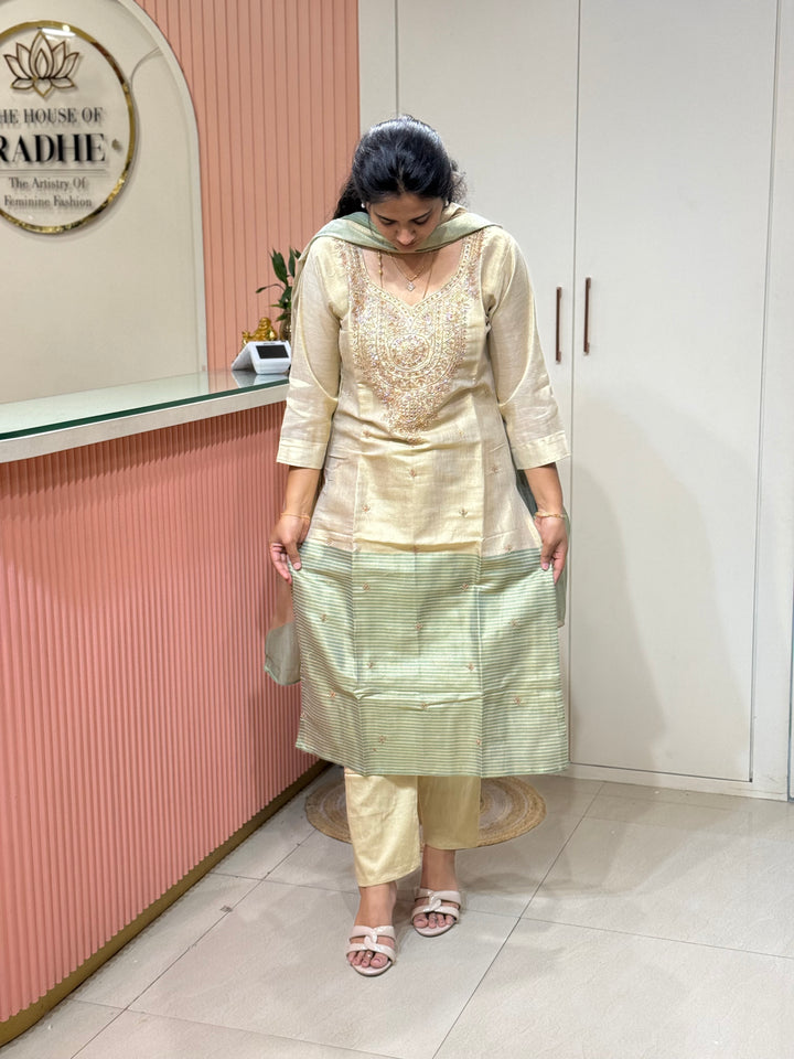 Pure Tissue Collection | Neck Handwork &amp; Beautiful Dupatta | R148