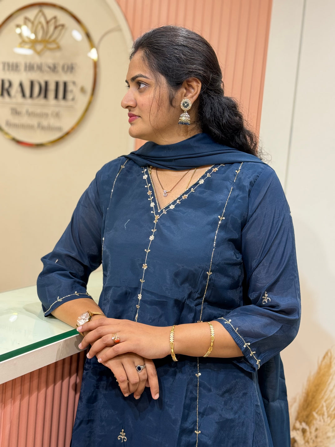 S Mul Chanderi Semi Party wear |R138