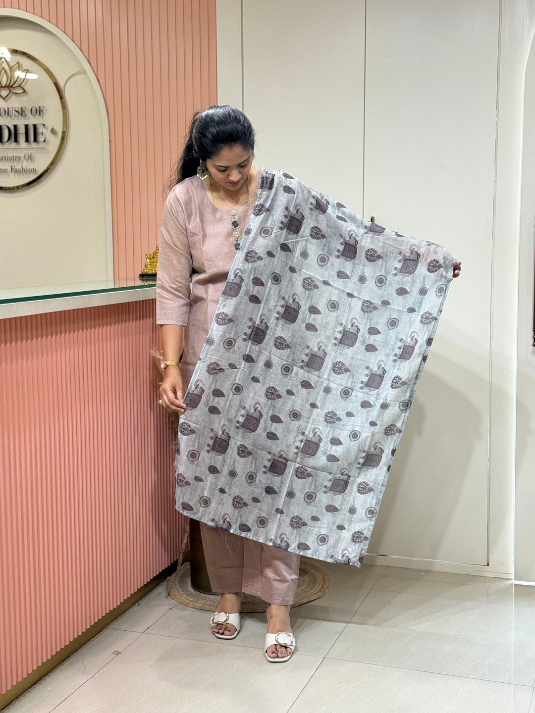 Pure Jamdhani Designer 3 Pcs Set Collection (Cotton Lining)| R211