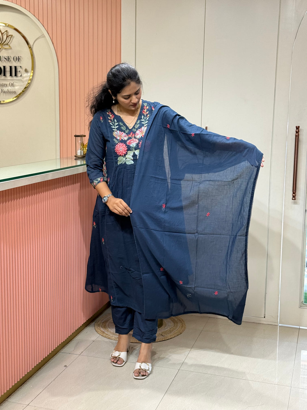 Mul Cotton Collection with Embroidery work (Both the Side Pockets) | R150
