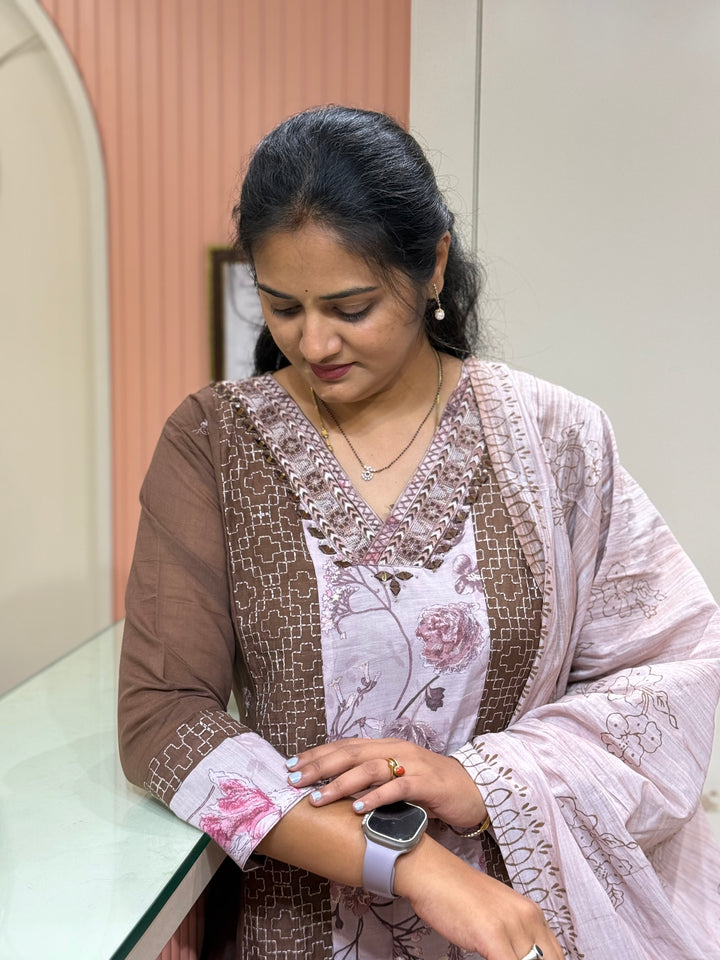 Mul Chanderi Collection with ALine pattern | R216