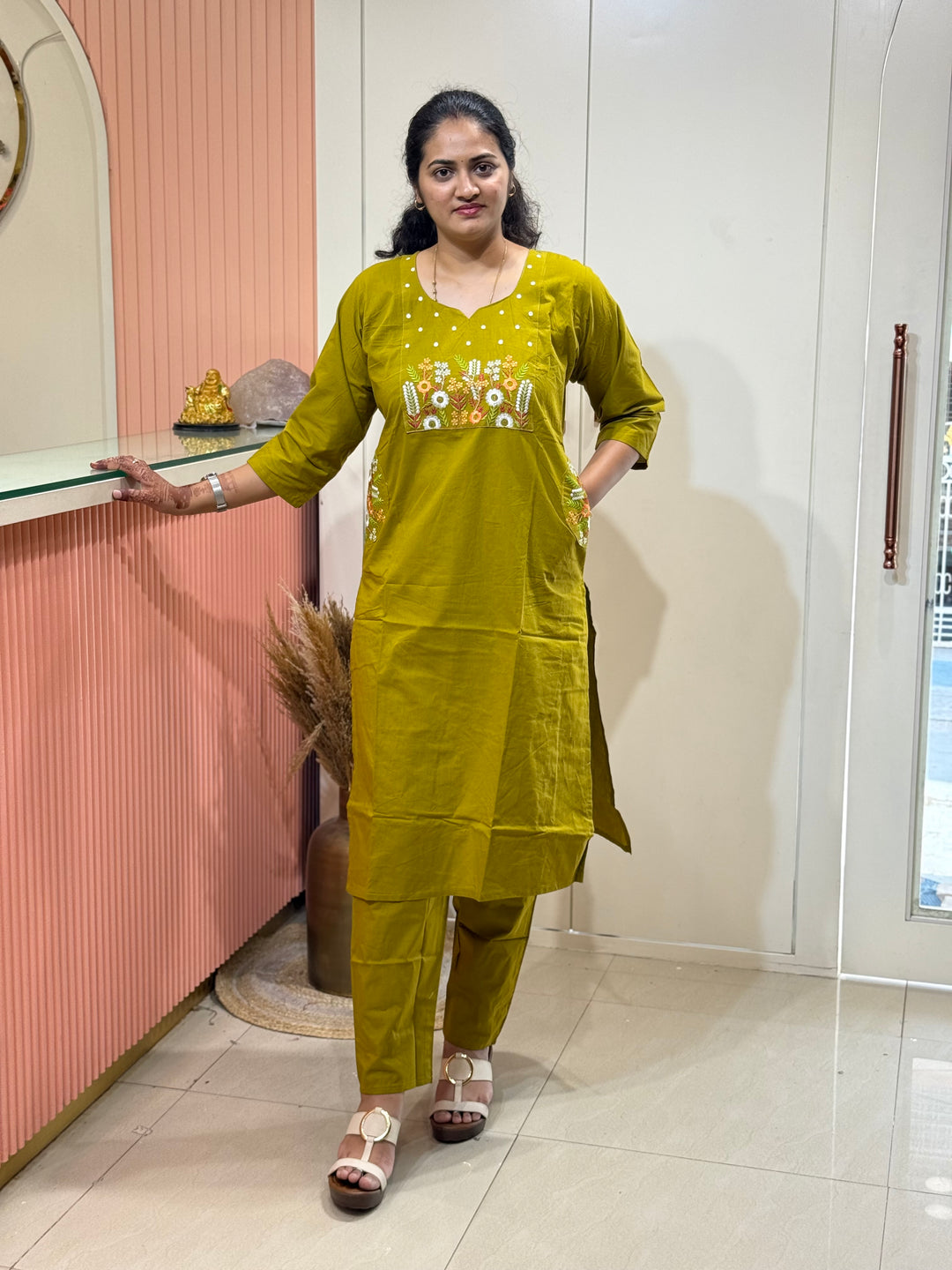 Cotton 2 Pc Kurta Set – Embroidered Collection | R137