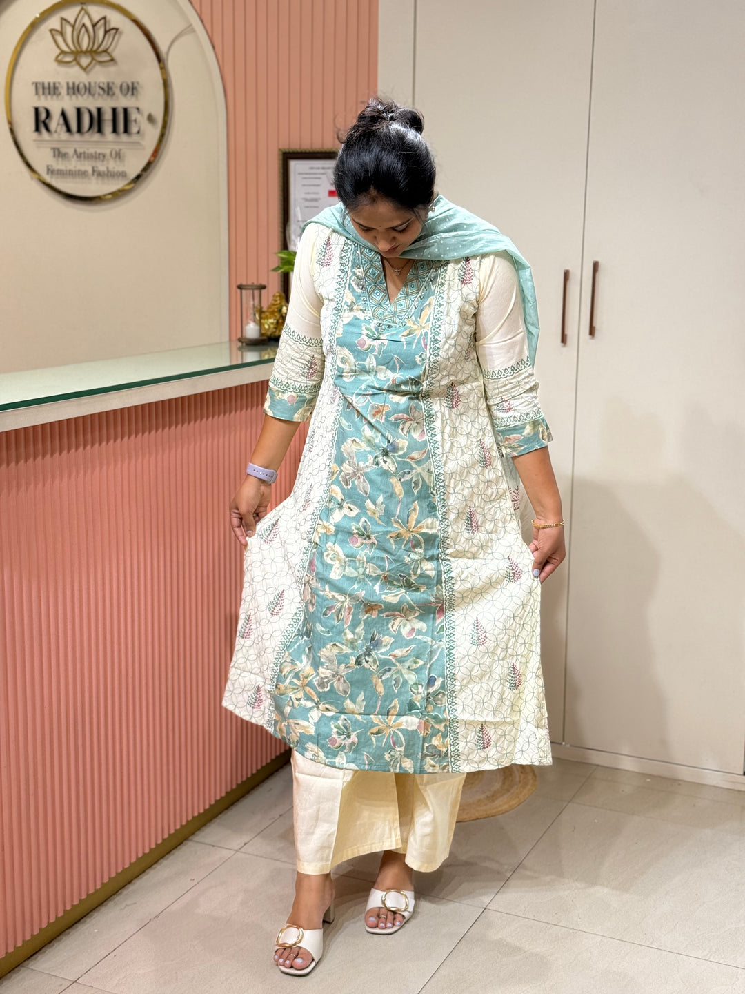 Mul Chanderi Collection with ALine pattern | R216