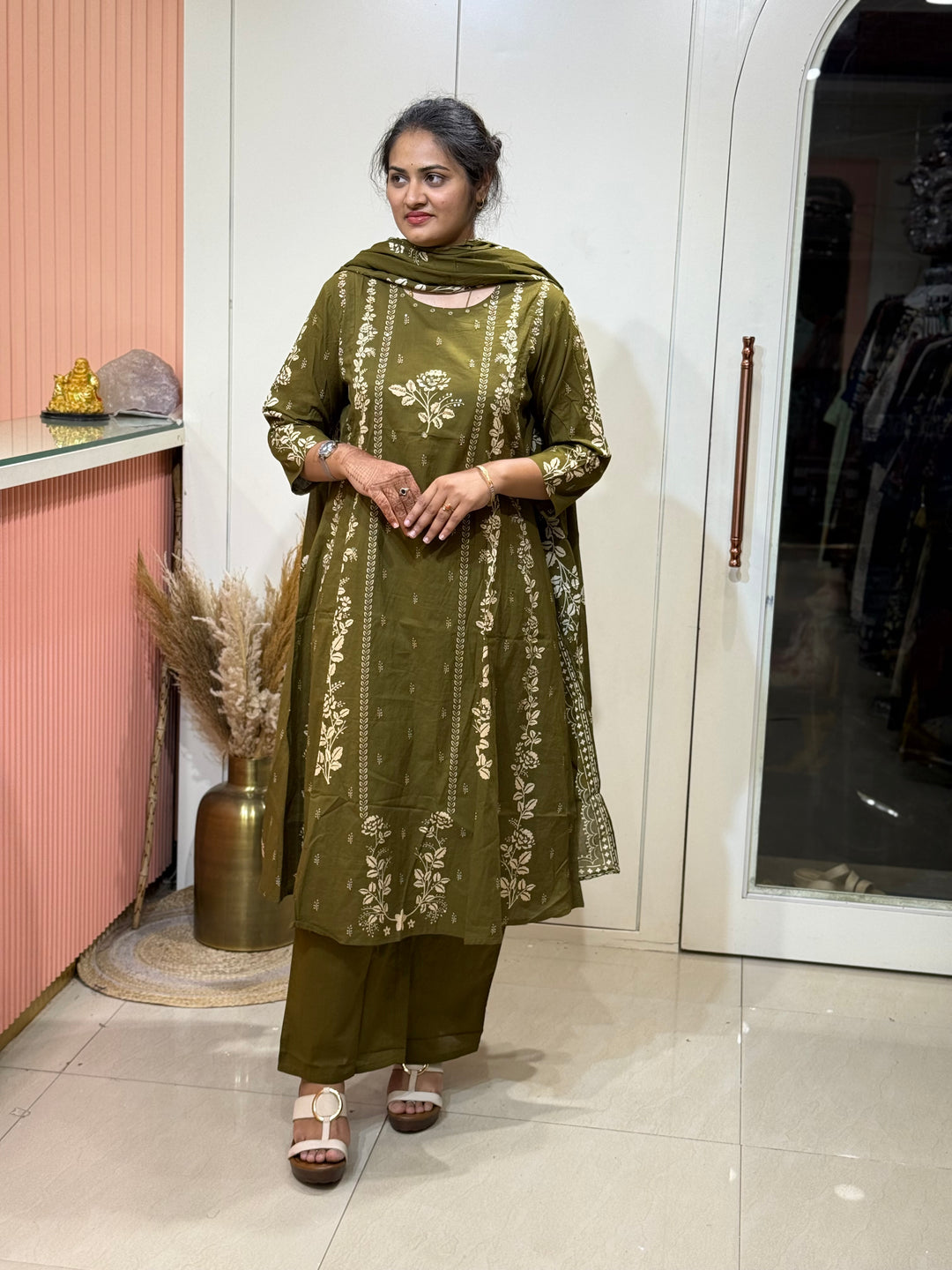 A-Line Cotton 3 Pc Collection With Full Length Dupatta | R178