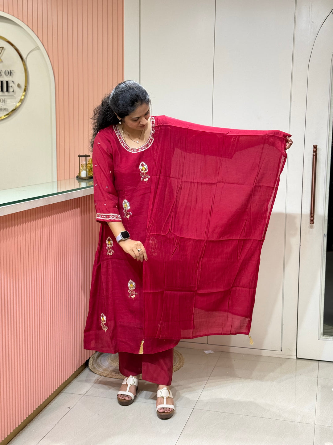 Mul Chanderi Collection with Cut Dana work | R206