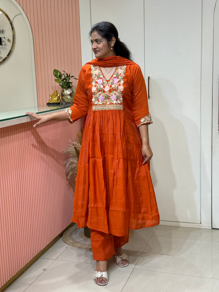 Premium Mul Chanderi Handwork Collection (SuperHit Design)| R206