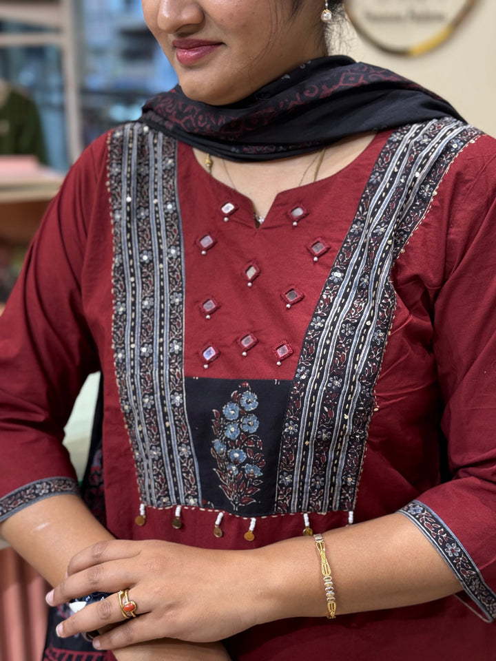 Pure Cotton Collection with Back And Front Patchwork | R210