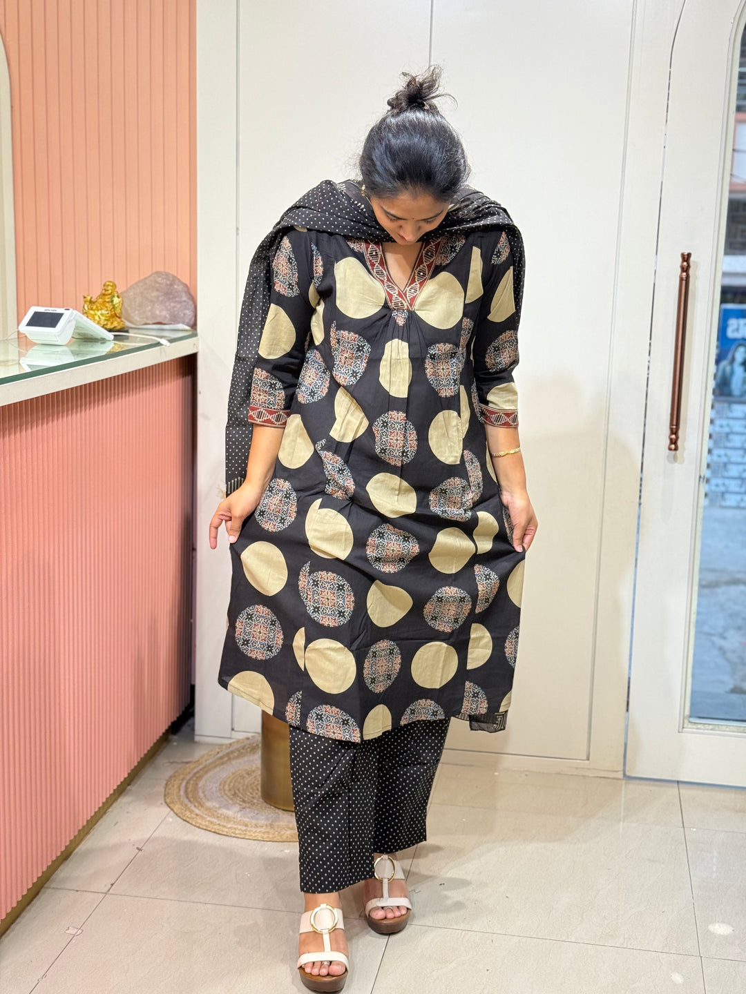 Cotton 3 Pc Kurta Set  | R145
