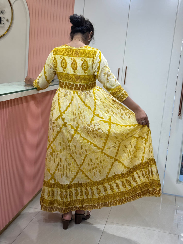 Mul Cotton with Cotton Lining Gown Collection  | R144