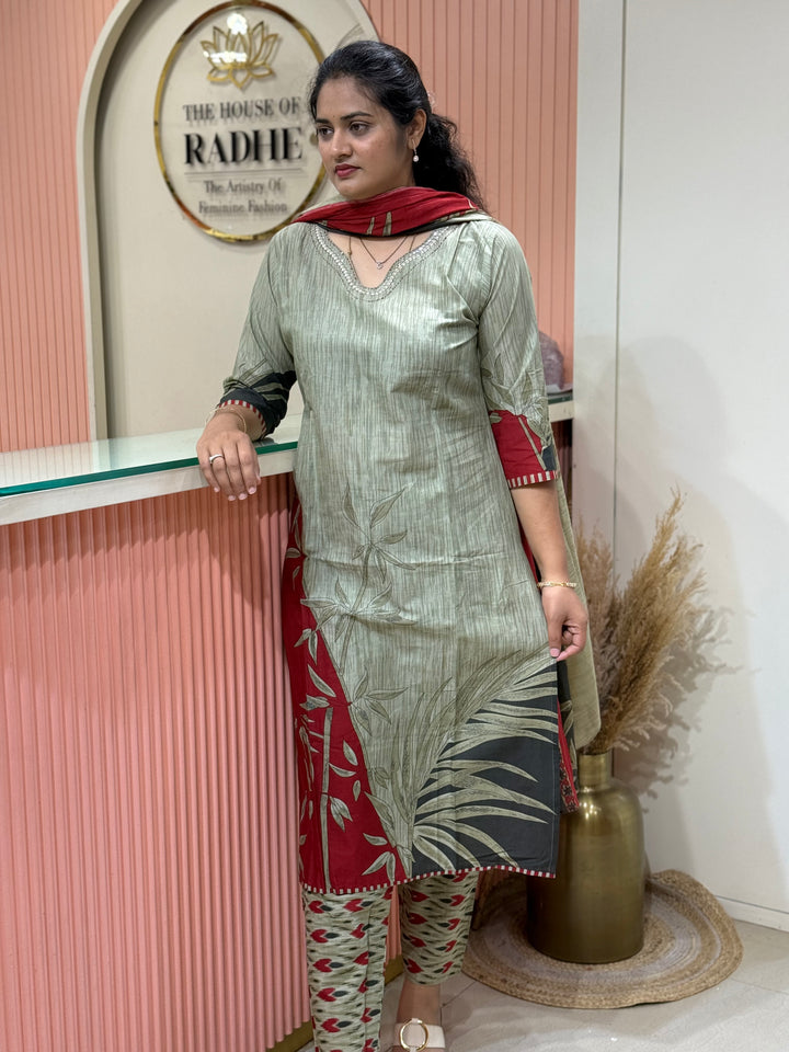Cotton Collection with Beautiful Print with Full Length Cotton Dupatta | R230