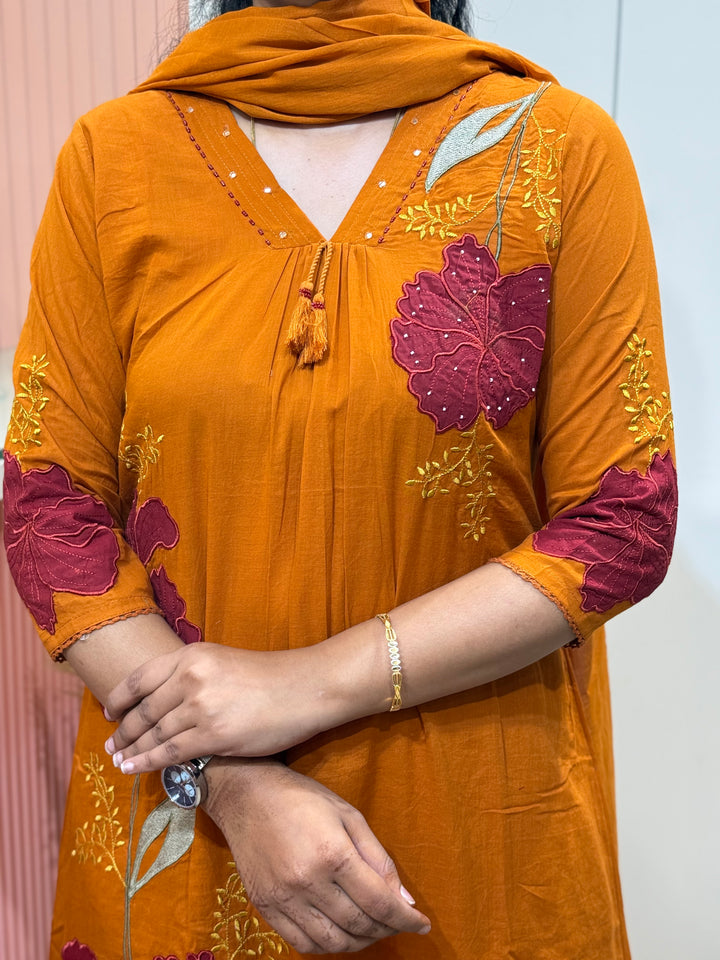 Mul Cotton 3 Pcs Set with cotton lining | R181