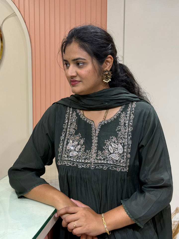 Mul Chanderi Collection with Handwork ( Cotton Lining )| R217