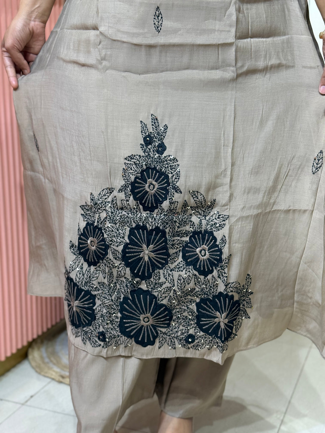Pure Mul Chanderi Collection with embroidery Work(cotton Lining) | R229