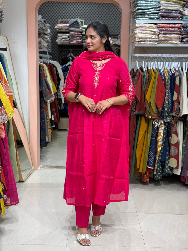 Mul Chanderi Semi Party Wear Collection | R205