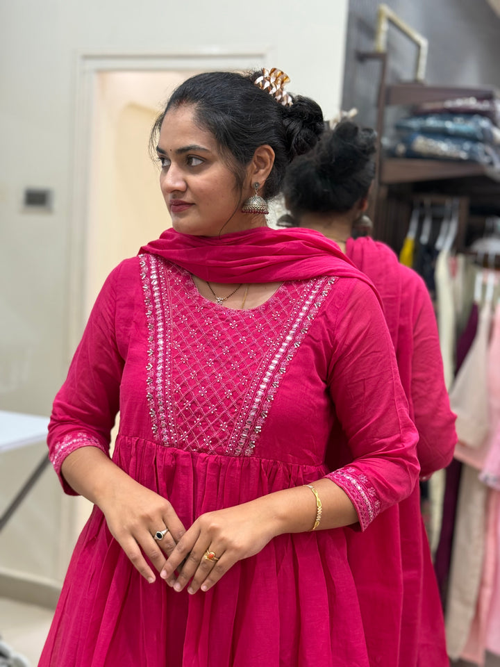 Mul Cotton 3 Pc Kurta Set Collection cotton lining available, | R135