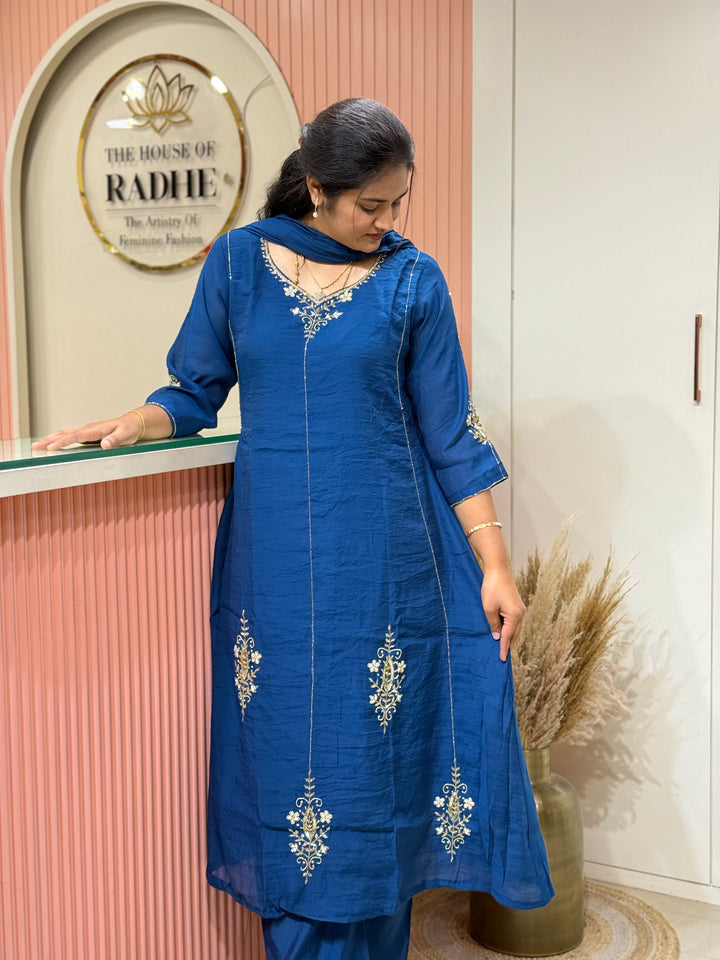 Coral Mul Chanderi Partywear Collection |Cut Dana &amp; Zardozi Work | R206