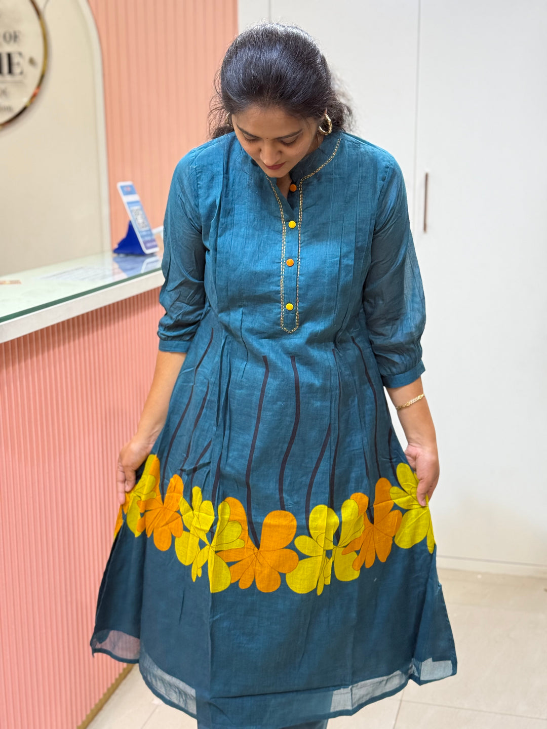 Banaras Mul Chanderi 2 Pc Set – Beautiful Printed Collection with cotton Lining | R166