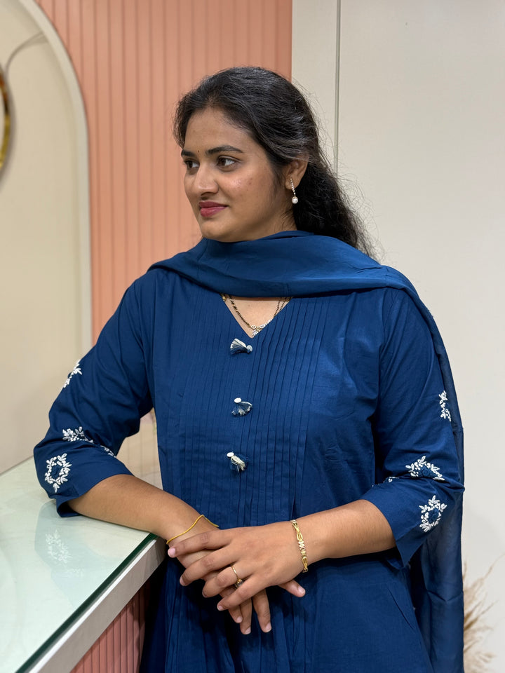 Premium Heavy Cotton Handwork Collection with Organza Dupatta (Cotton Lining )| R224