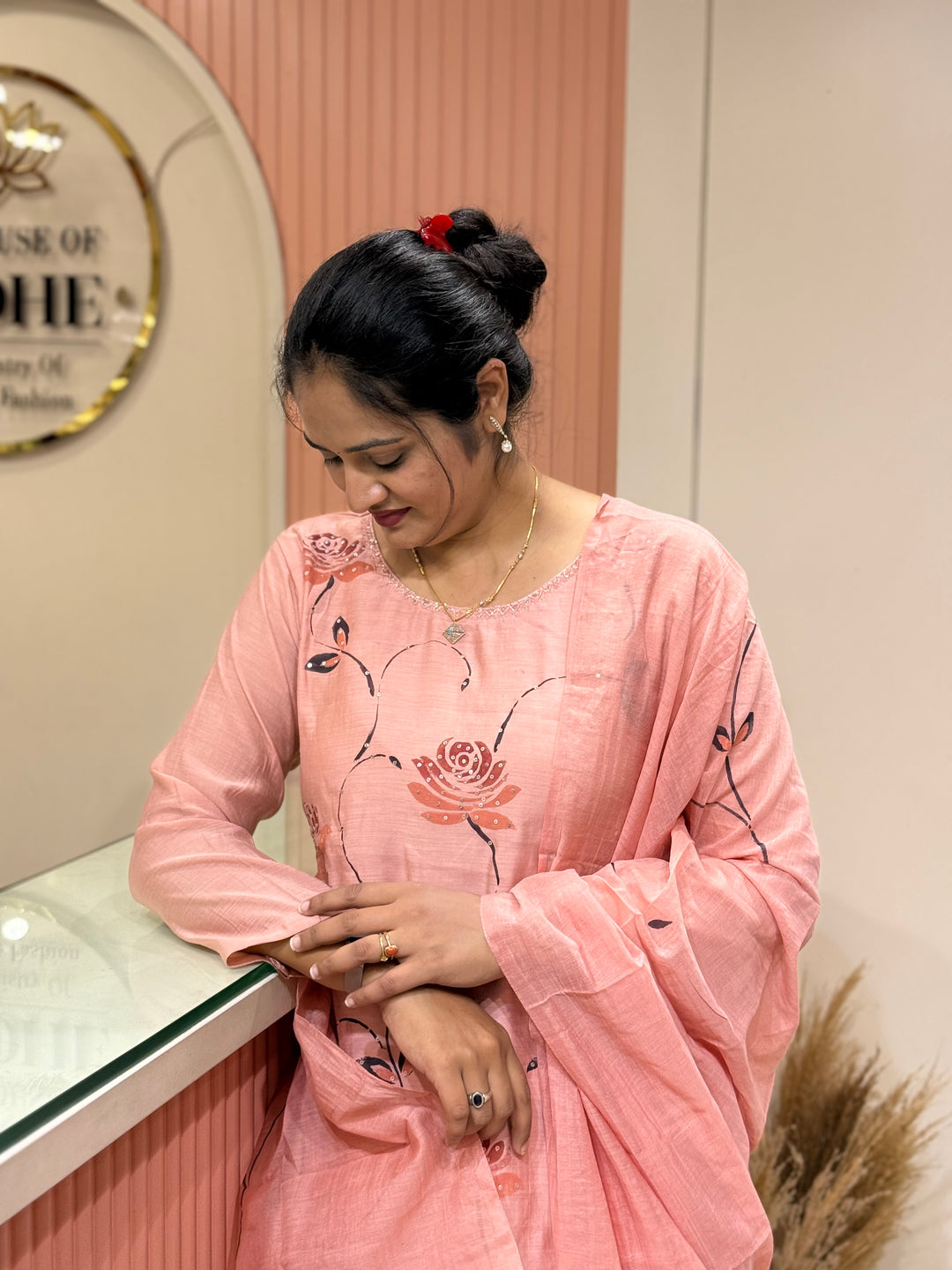 Premium Mul Chanderi Collection with Floral Work | R217