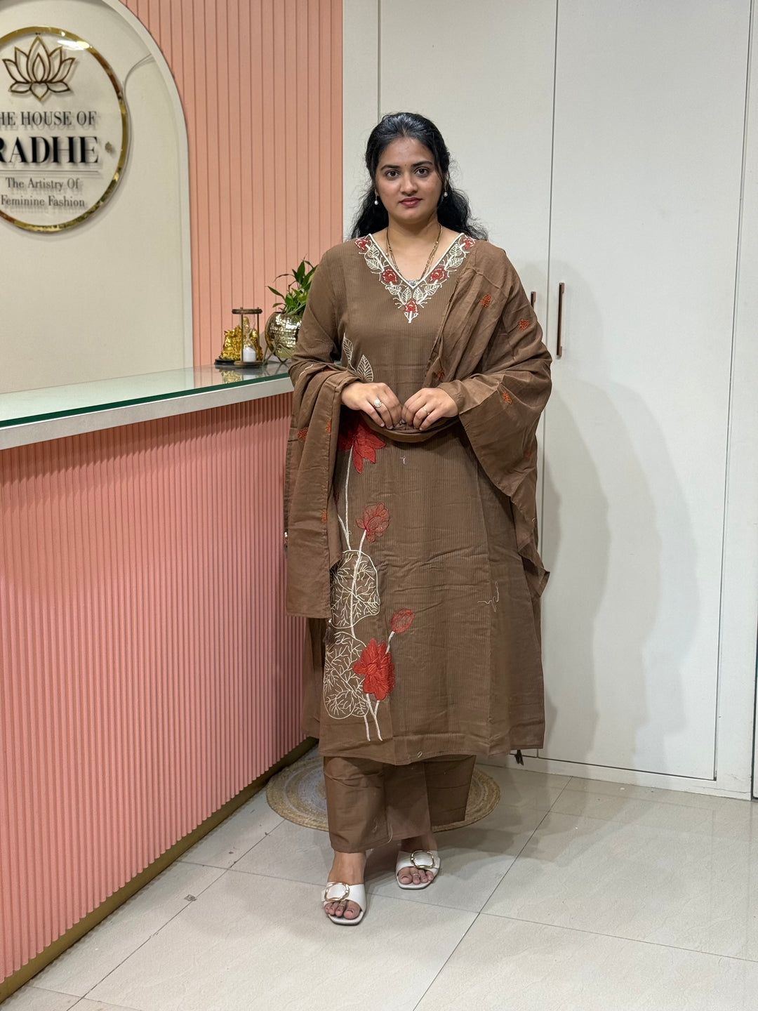 Mul Mul Cotton Collection with Beautiful Embroidery Work (Cotton Lining )| R181