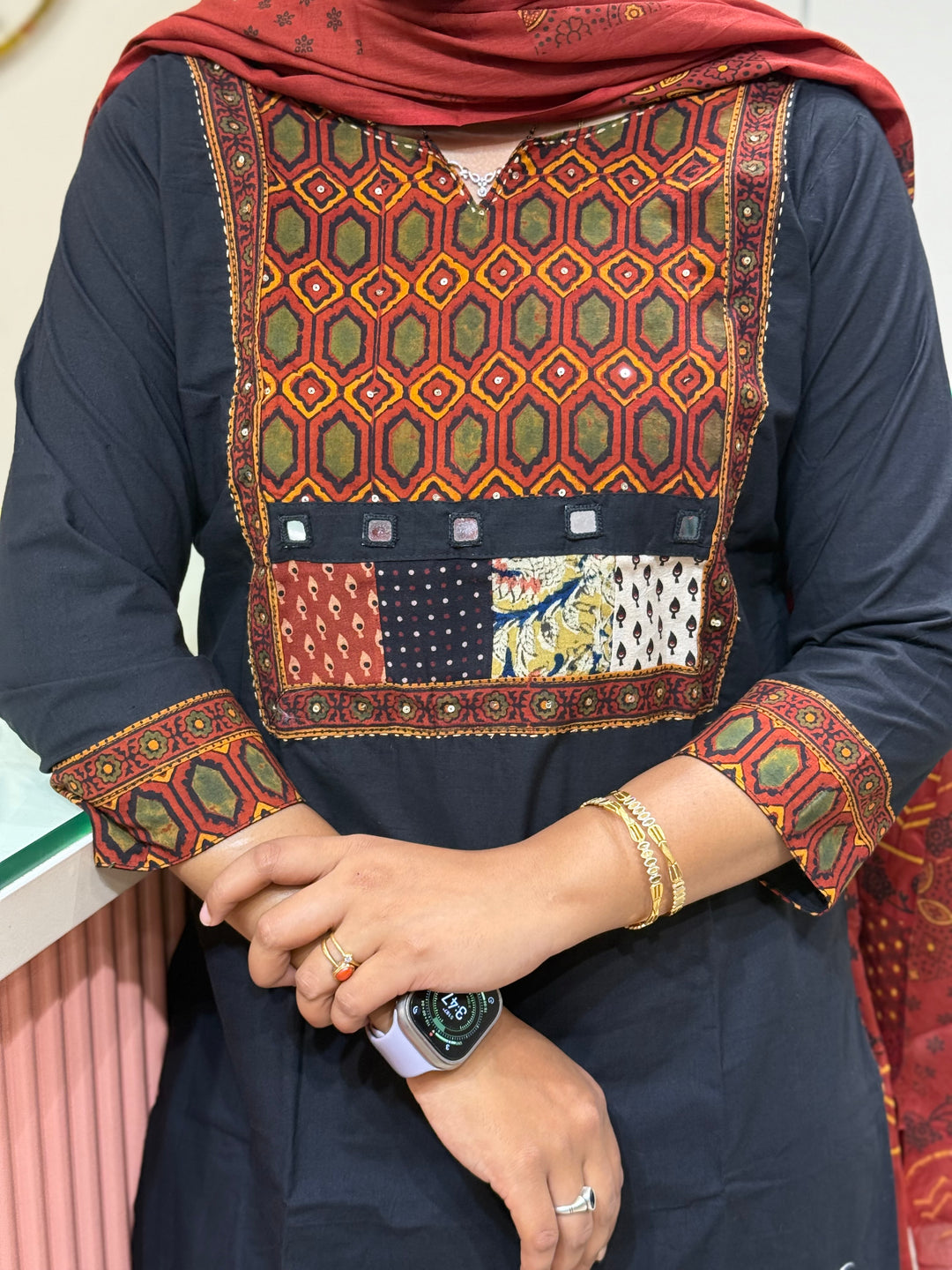 Cotton Collection with Patch Work | R210