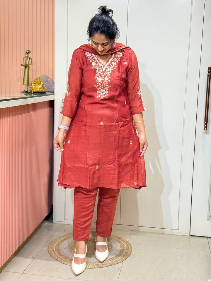 Banarasi Mul Chanderi Festive Suit Set – RADHE41