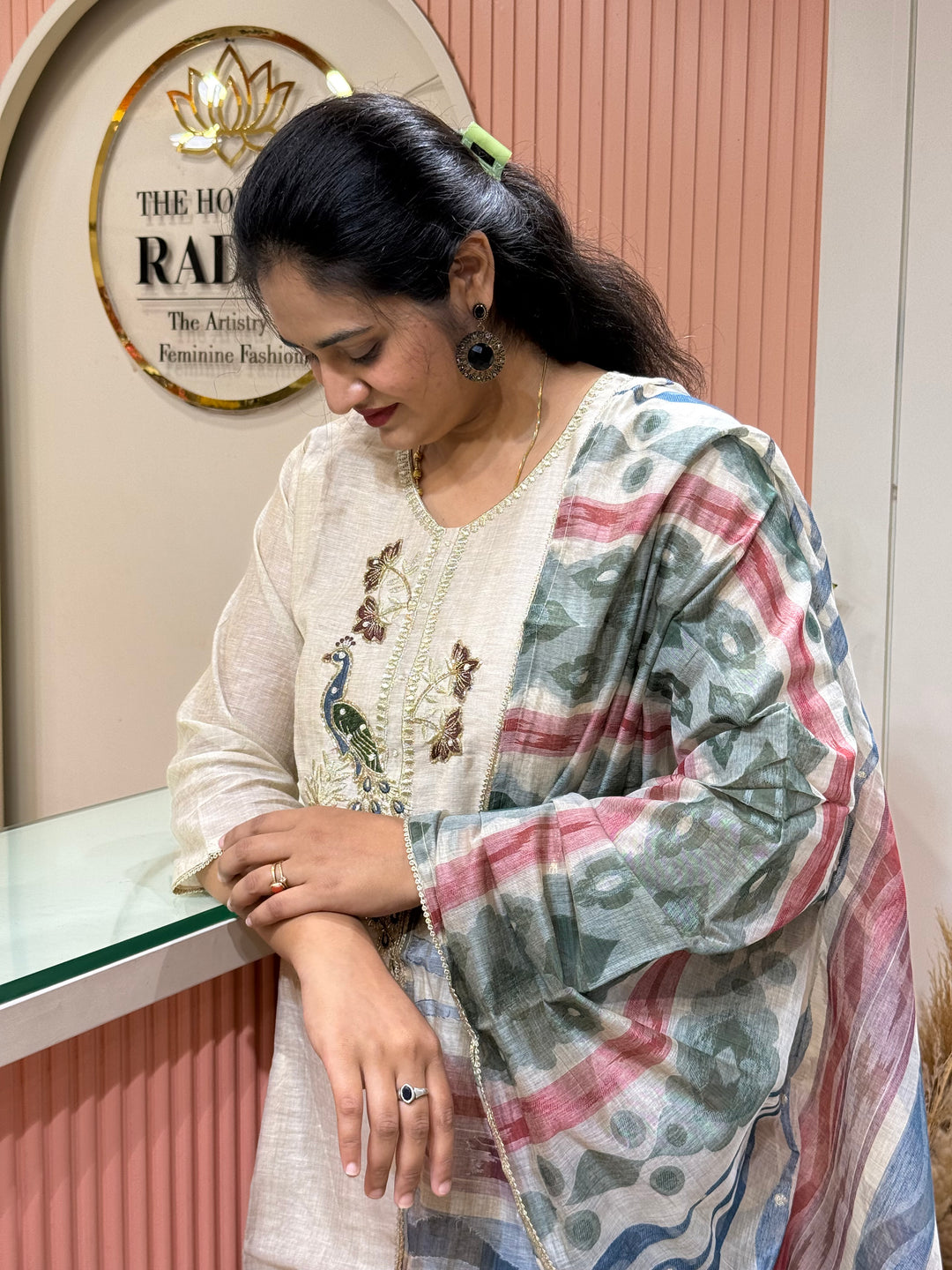 Pure Jamdhani Designer Collection with weaving Dupatta (Cotton Lining) | R211