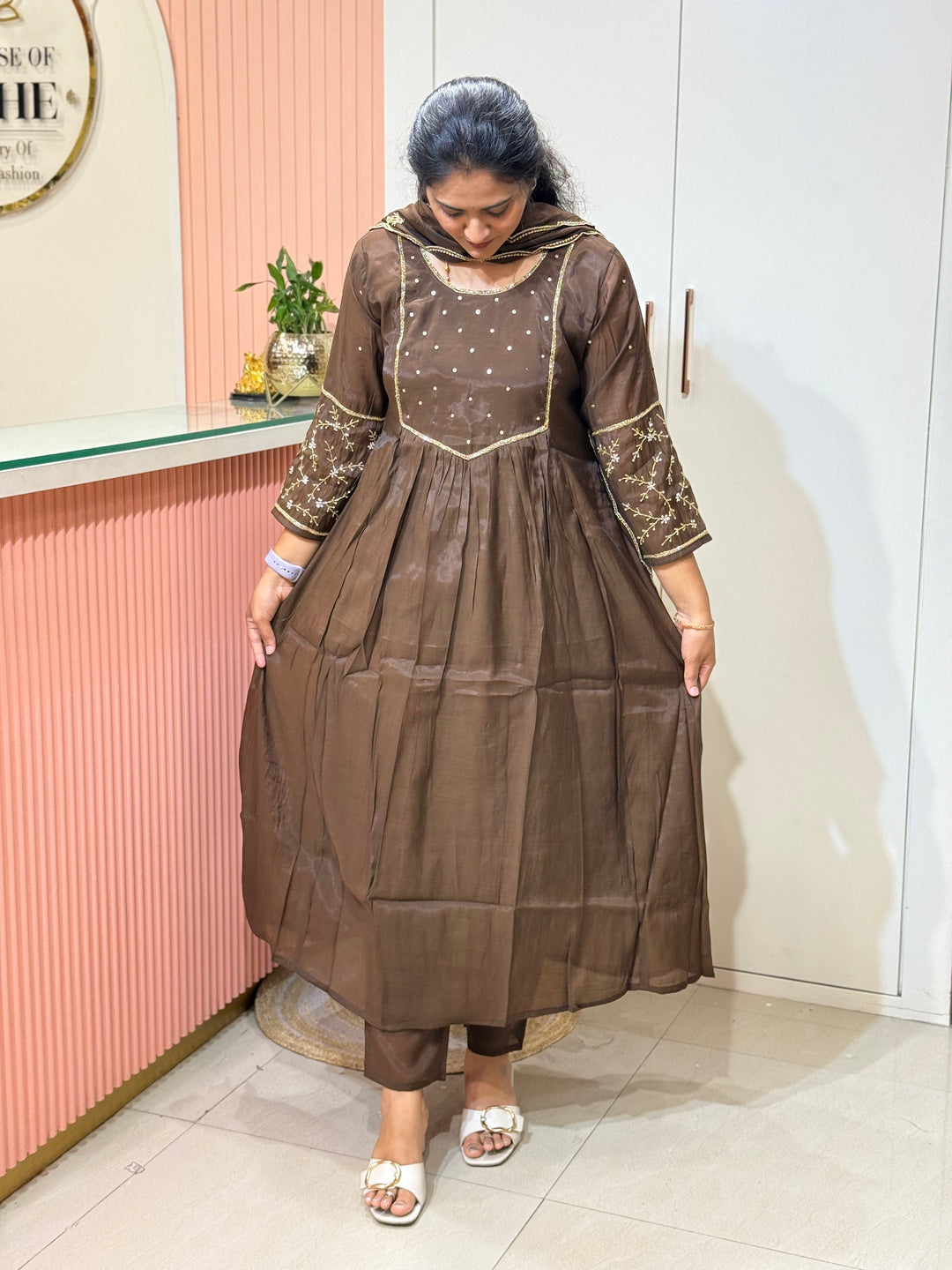 Mul Chanderi Semi Party Wear Collection | R205