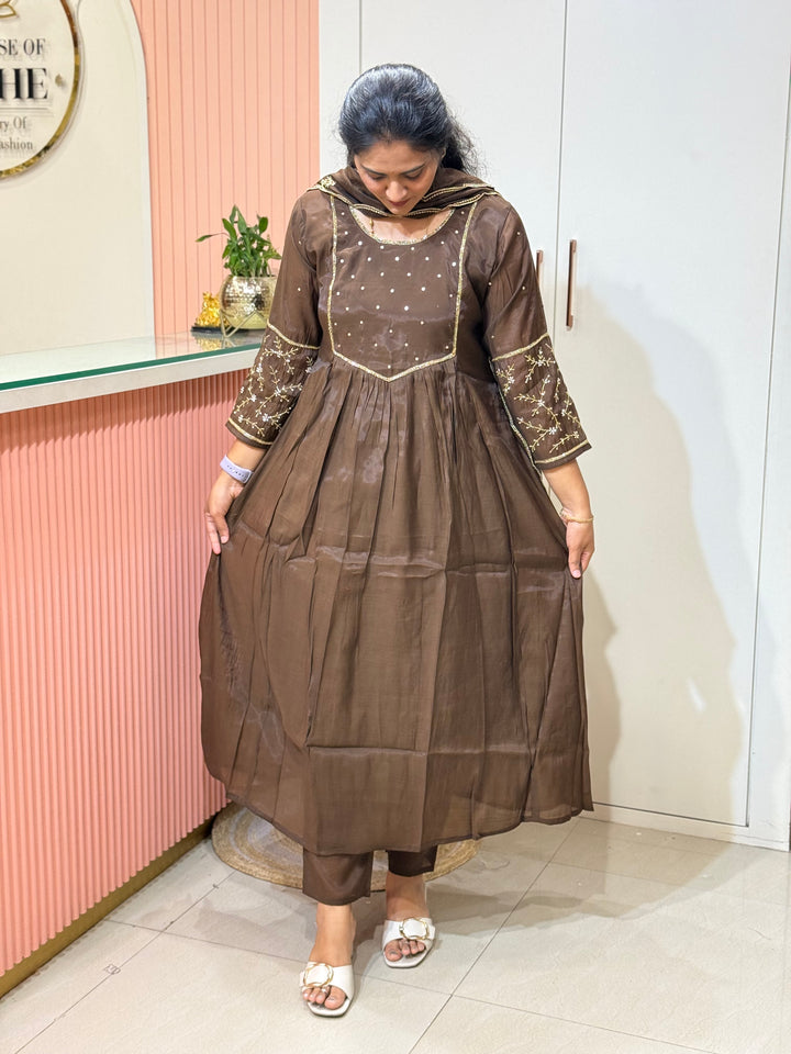 Mul Chanderi Semi Party Wear Collection | R205