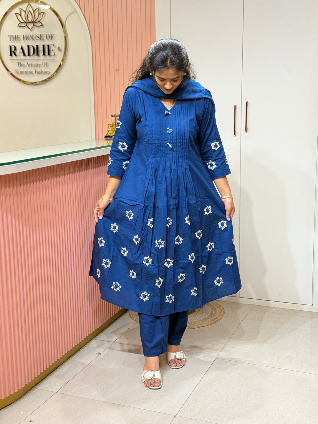 Premium Heavy Cotton Handwork Collection with Organza Dupatta (Cotton Lining )| R224