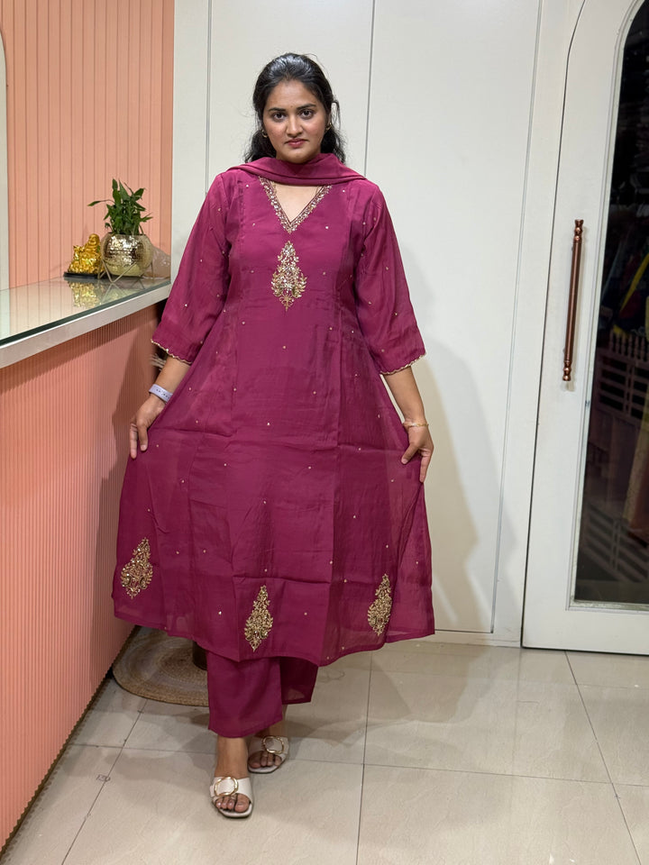 Mul Chanderi Semi Party Wear Collection | R205