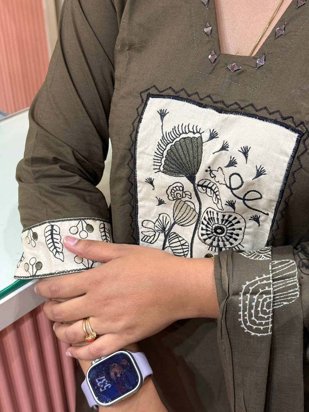 Cotton Beautiful Front &amp; Back Patchwork A-Line Collection | R220