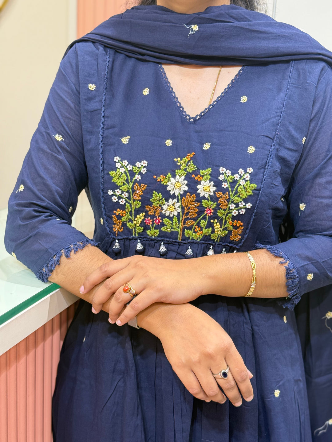 Mul Cotton Collection with Cotton Lining | Hand Embroidery |R165