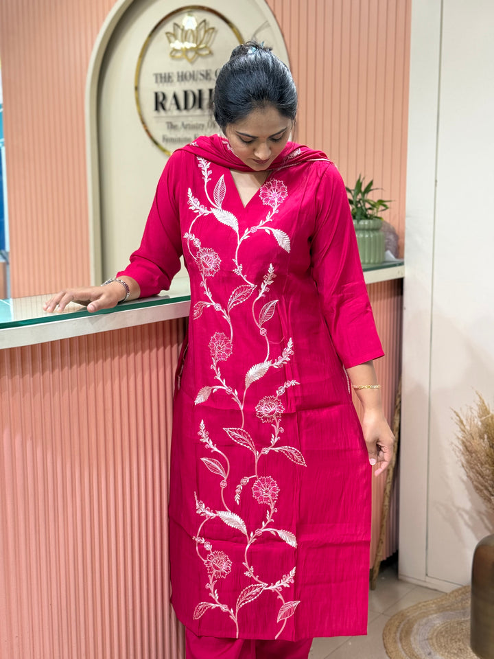 Mul Chanderi Budget-Friendly 3 pcs Set Collection | R222