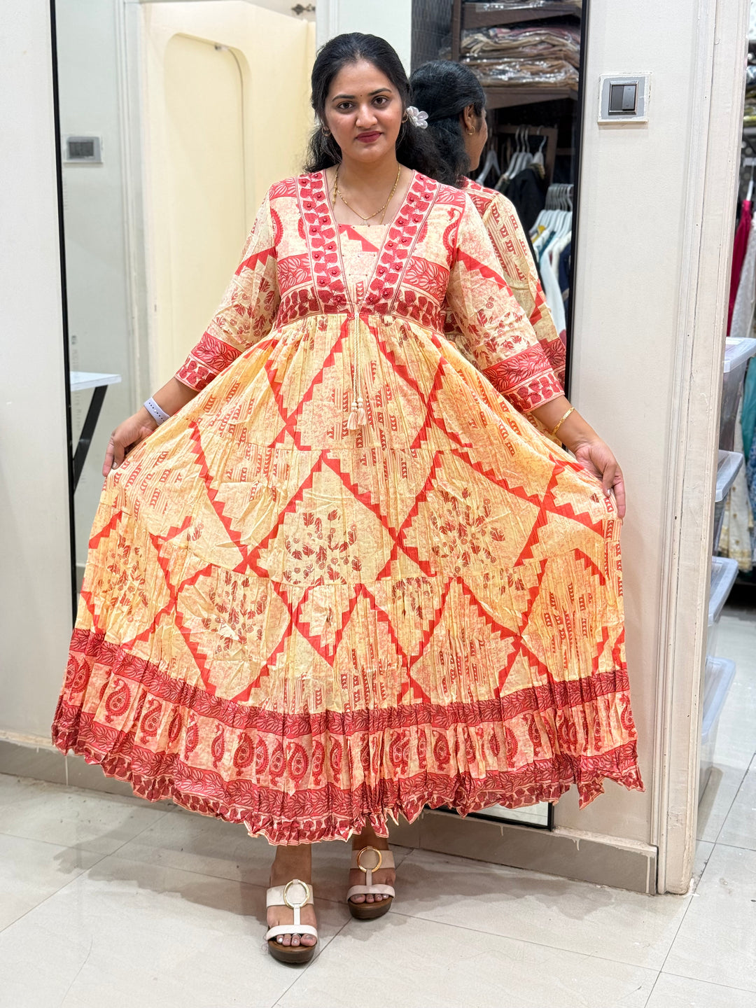 Mul Cotton with Cotton Lining Gown Collection | R144
